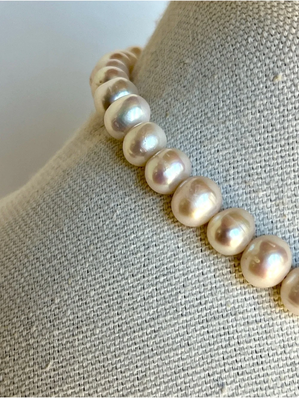 Gold Tone Floral Pendant Pearl Necklace with Ivory Pearls